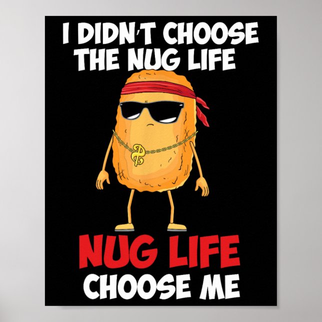 Affiche Poulet drôle Nugget nug Vie'  (Devant)