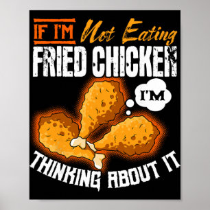 Affiche Poulet Frit Amoureux De Nourriture Plat Cuisine Cu
