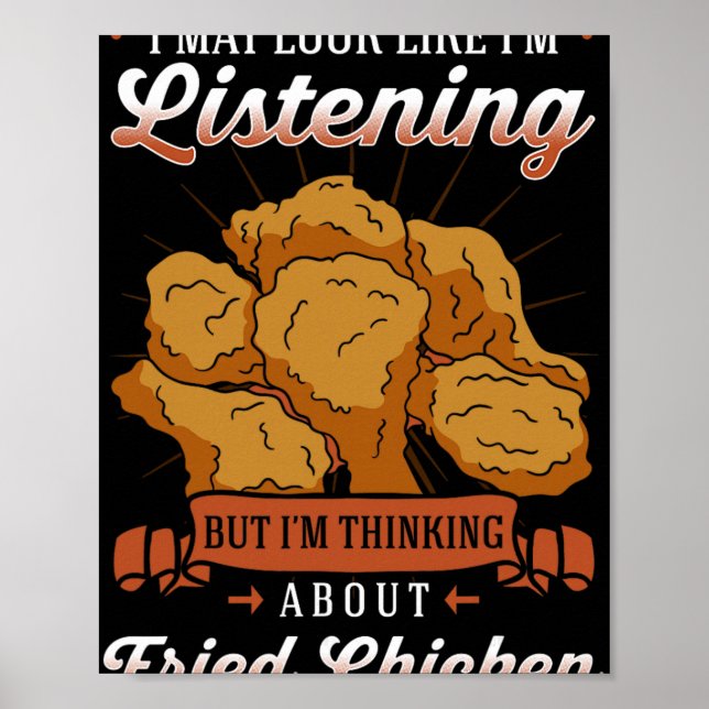 Affiche Poulet frit mariné enrobé snack croquant  (Devant)