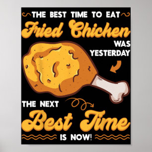 Affiche Poulet frit mariné repas snack Cr