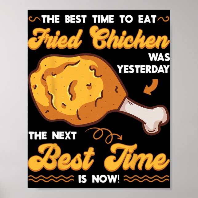 Affiche Poulet frit mariné repas snack Cr (Devant)