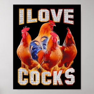 Affiche Poulet I Love S