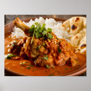 Affiche Poulet indien Tikka Masala Curry Repas