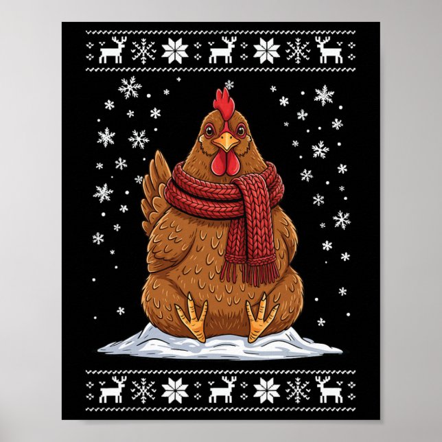 Affiche Poulet Noël laid  (Devant)