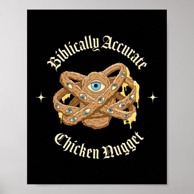 Affiche Poulet Nugget Bibliquement Exact  (Devant)