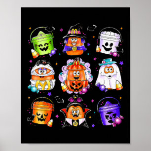 Affiche Poulet Nuggets Citrouille Halloween 90's Vintage 1