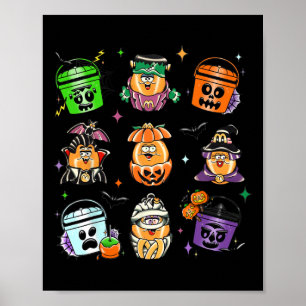 Affiche Poulet Nuggets Citrouille Halloween 90s Vintage 2