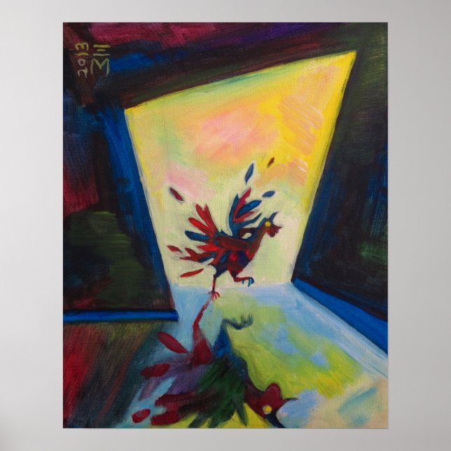 Affiche Poulet Peint (Devant)