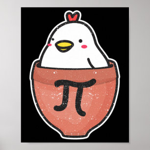 Affiche Poulet Pot Pi Day Funny Math Enseignant Mathématiq