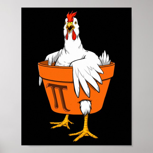 Affiche Poulet Pot Pi Jour T Chemise Cadeau Hommes Femmes  (Devant)