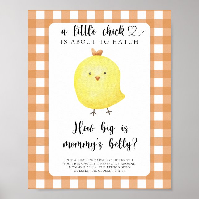 Affiche poulet - quelle est la taille du ventre de maman j (Devant)