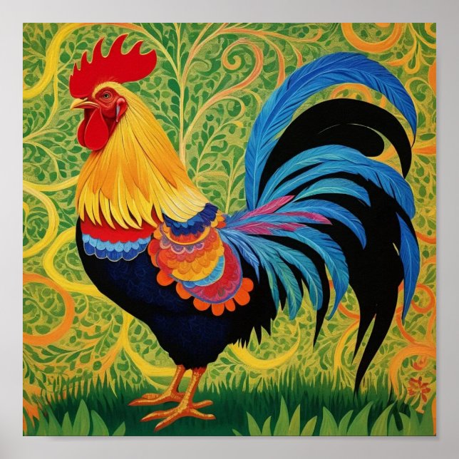 Affiche Poulet rustique au coq rustique (Devant)