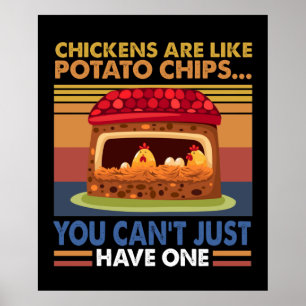 Affiche Poulets comme des chips de pommes de terre Vous ne