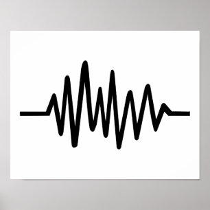 Affiche pouls de musique de fréquence
