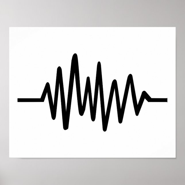 Affiche pouls de musique de fréquence (Devant)