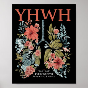 Affiche Poumon Floral Chrétien Notre Souffle Même Parle So