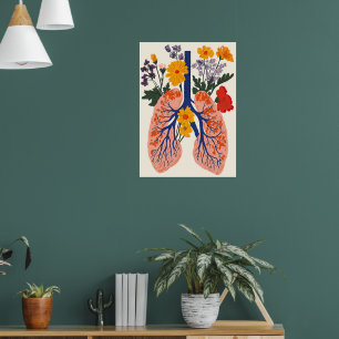 Affiche Poumons en Fleur - Harmonie de la Nature et de la