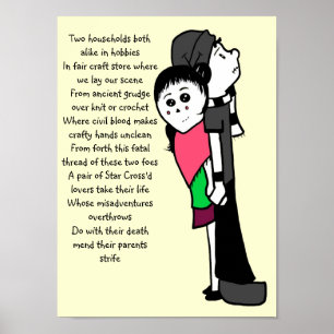 Affiche poupée de chiffon roméo et Juliette