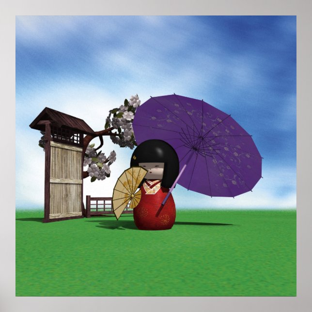 Affiche Poupée Kokeshi (Devant)