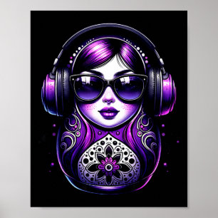 Affiche Poupée russe Matryoshka Musique Russie Poupée russ