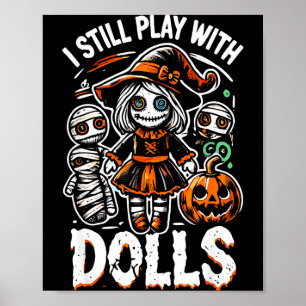 Affiche Poupée vaudou creepy halloween pour les fans d'hor