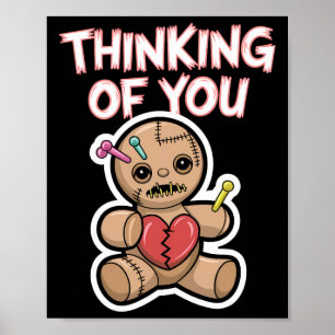 Affiche Poupée vaudou Mignon Humour sombre Amour Sarcasme