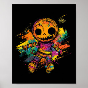 Affiche Poupée Voodoo Déplaisante mignonne Halloween