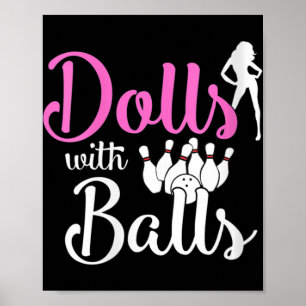 Affiche Poupées avec balles - Bowling Girls Trip Team Bowl