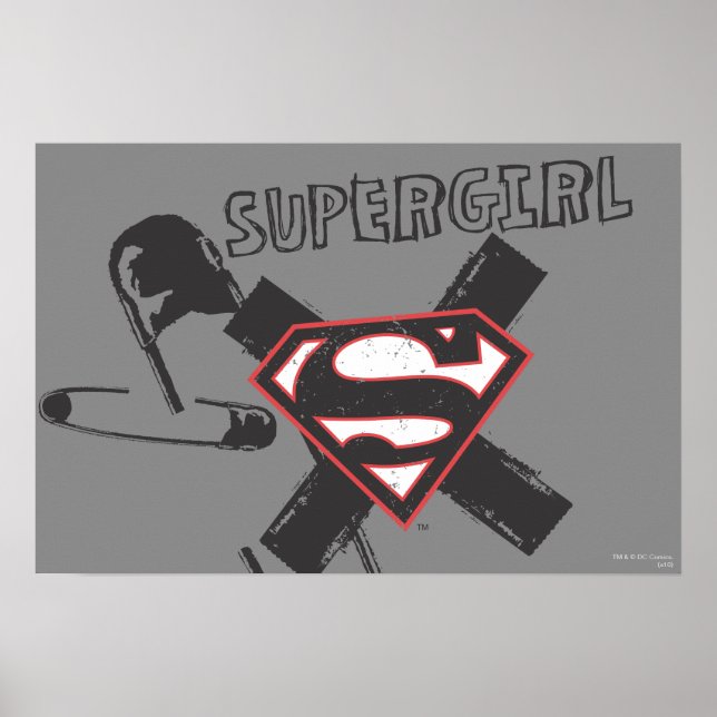 Affiche Poupées de sécurité noire Supergirl (Devant)