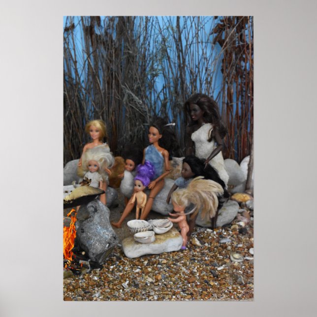 Affiche Poupées préhistoriques. (Devant)