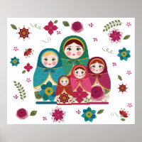 Poupées russes blanches