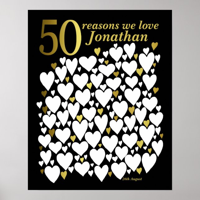 Affiche pour 50e anniversaire - 50 raisons pour le (Devant)