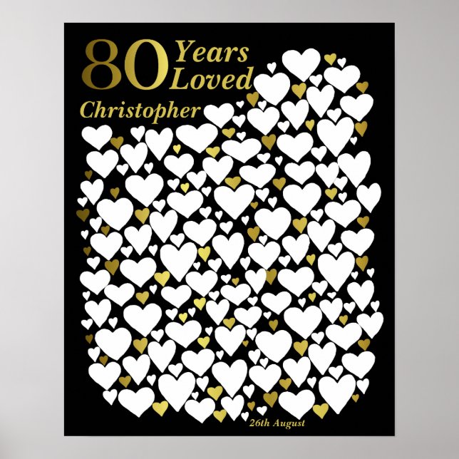 Affiche pour 80e anniversaire - 80 ans aimés (Devant)