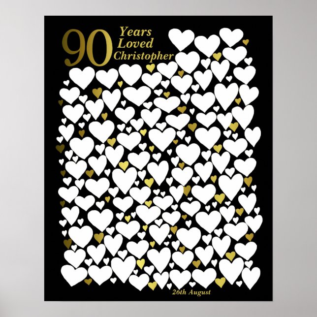 Affiche pour 90e anniversaire - 90 ans d'amour (Devant)