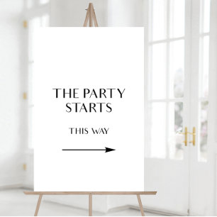 Affiche Pour accéder au panneau du parti, Direction Flèche