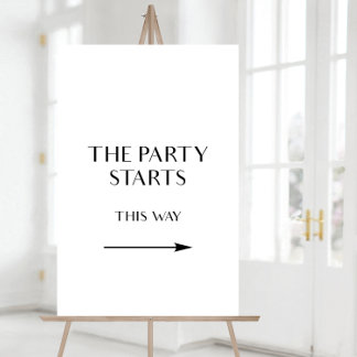 Affiche Pour accéder au panneau du parti, Direction Flèche