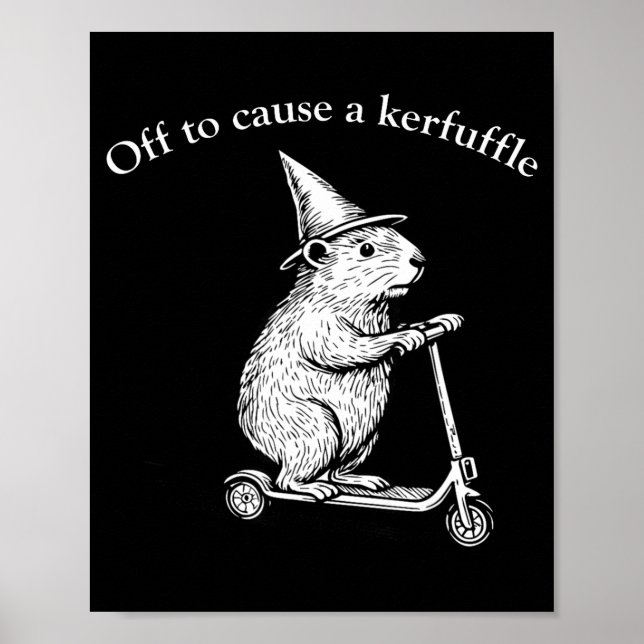 Affiche Pour aller causer un chahut drôle de scooter de ma (Devant)