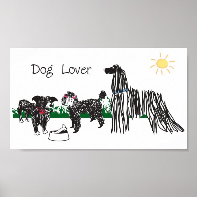 Affiche pour amateur de chiens (Devant)