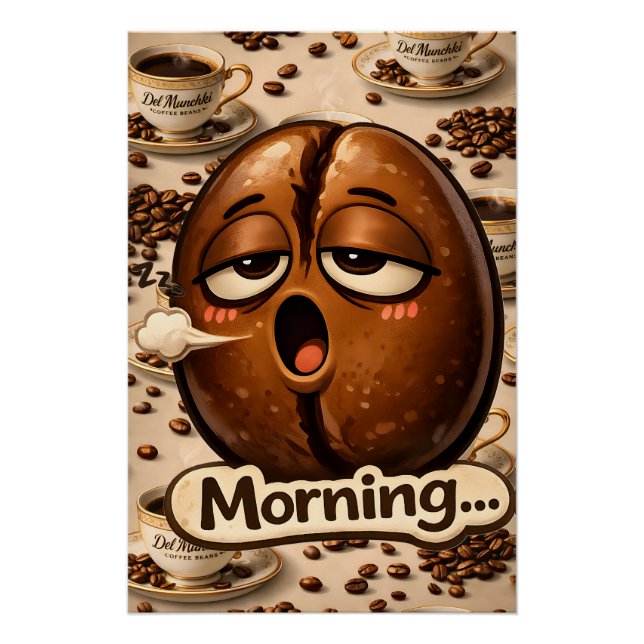 Affiche pour amateurs de café relatables grains de (Devant)