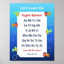 Affiche pour apprendre l'alphabet aux enfants