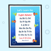 Affiche pour apprendre l'alphabet aux enfants