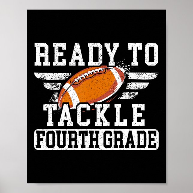 Affiche Pour Attaquer Le Football De 4E Année À L'École (Devant)