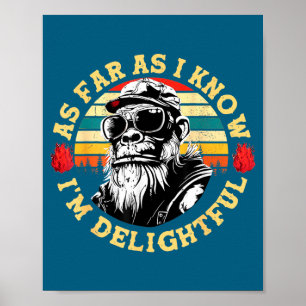 Affiche Pour autant que je sache, je suis un singe drôle e