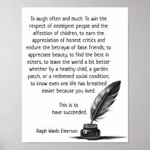 Affiche Pour avoir réussi dans la vie — Citation de Ralph 