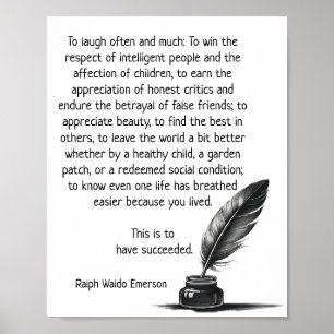 Affiche Pour avoir réussi dans la vie — Citation de Ralph 