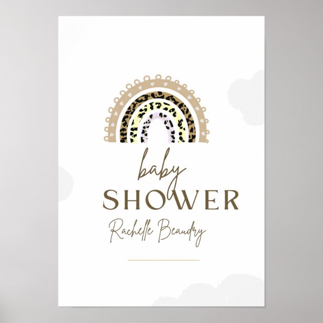 Affiche pour Baby Shower | Baby Shower Mignon (Devant)