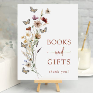 Affiche pour Baby Shower Cadeaux Papillon en Terra
