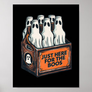 Affiche Pour Boos Halloween 6 Pack Booze Ghost Bière Bot