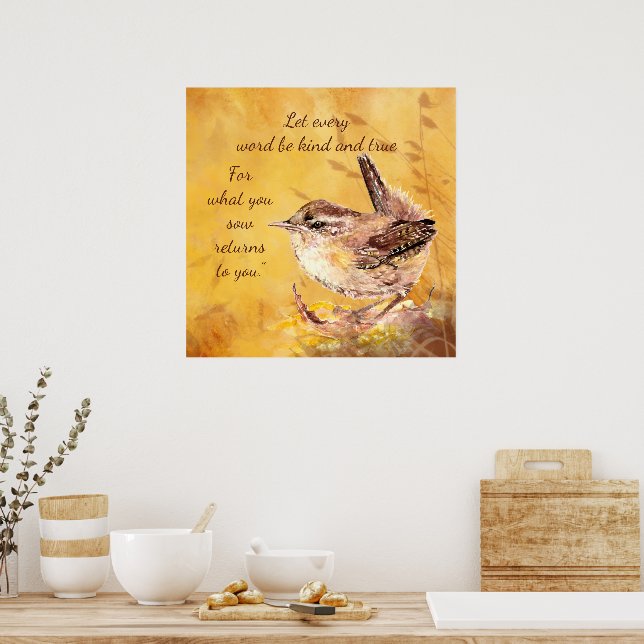 Affiche Pour ce que vous semez vous revient.” Poème (Cuisine)