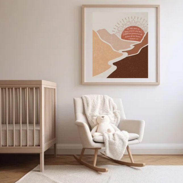 Affiche Pour Cet Enfant, Nous Avons Prié Écriture Nursery  (Créateur téléchargé)